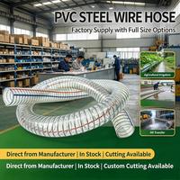 Tuyau en PVC renforcé de fil d'acier, flexible et durable, pour la ventilation industrielle, les pompes submersibles et l'extraction de carburant