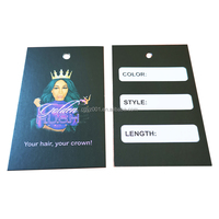 Étiquette personnalisée imprimée HH-018 pour extensions de cheveux, étiquette de paquet de mèches de cheveux