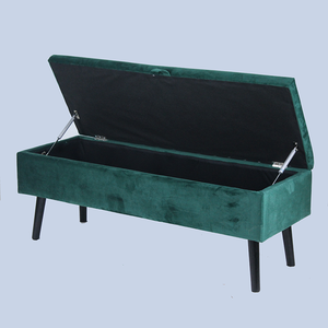 Tabouret avec repose-pieds en bois, meuble <span class=keywords><strong>de</strong></span> rangement en tissu, grand format, bon marché - Product Image 4