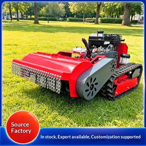 Pequeña máquina integrada de control remoto para cortar césped y quitar nieve con capacidad de inclinación de 45 grados. Cortadora de césped para margen de río - Product Image 1