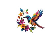 Décoration murale en métal colorée Art Déco Colibri découpée au laser, oiseaux et fleurs, pour intérieur, extérieur, jardin, clôture, patio, maison