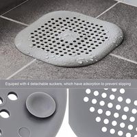 Protection universelle en silicone antidérapante pour drain de douche, filtre à cheveux facile à nettoyer, bouchon plat en silicone pour évier