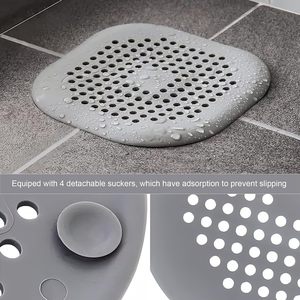 <span class=keywords><strong>Bouchon</strong></span> de drain en silicone facile à nettoyer pour salle de bain/cuisine, anti-blocage, attrape-cheveux pour drain de douche - Product Image 5