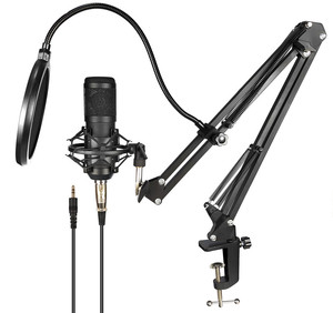 Ensemble Micro Condensateur Studio BM800 <span class=keywords><strong>BM</strong></span> <span class=keywords><strong>800</strong></span> avec Carte Son pour Diffusion en Direct, Enregistrement Studio et Chant - Product Image 3