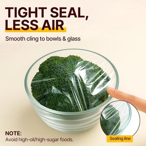 Film alimentaire en plastique avec coupeur coulissant amovible, rouleau de film transparent de qualité alimentaire, épais, résistant et durable - Product Image 6