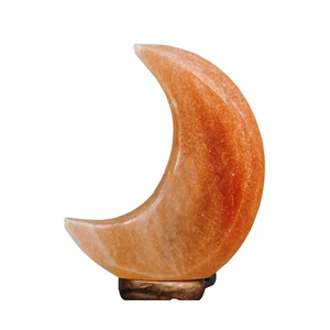 Lampe de Sel de l'Himalaya Rose en Forme de Lune 2kg, Marque Privée, pour Décoration de Boutique, Certifiée ISO - Product Image 1