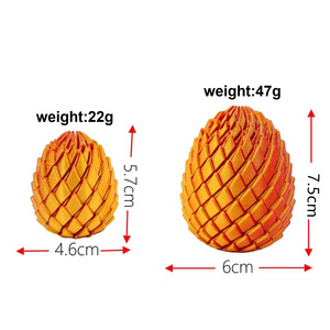 Giocattolo Antistress a Forma di Uovo di Drago Stampato in 3D in PLA, Giocattolo Sensoriale Rotante da Scrivania, Vendita all'Ingrosso OEM - Product Image 5