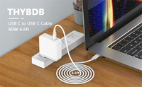 Nouveauté Câble de charge super rapide USB-C USB-C 3A 60W Câble de charge de données PD Charge rapide 3A Matériel en cuivre pur Type-C