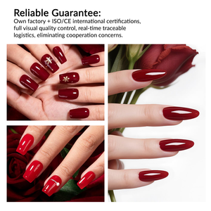 Gel UV Rojo Navideño de Dos Pasos, Fórmula Líquida No Tóxica SIN HEMA, OEM/ODM Disponible, <span class=keywords><strong>1</strong></span> Onza Líquida, Esmalte <span class=keywords><strong>en</strong></span> Gel Removible - Product Image 3