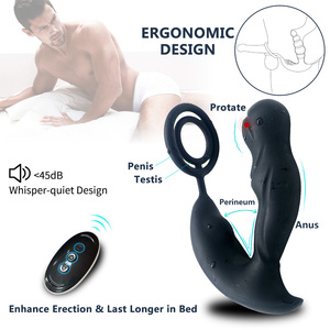 Masseur anal vibrant le plus vendu <span class=keywords><strong>avec</strong></span> double anneau, entraînement de la prostate, télécommande sans fil pour <span class=keywords><strong>chauffage</strong></span>, jouets sexuels pour adultes - Product Image 2