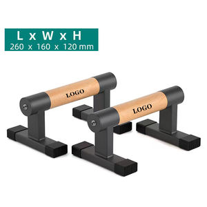 ZJFIT 2024 Fitness Sport Push up Gym Exercise Training Solid Beech Wooden <span class=keywords><strong>Paralettes</strong></span> Stands Push up Bars - Product Image 3