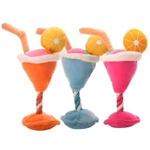 Thời trang Dễ Thương 3D Cocktail chó sang trọng squeaker đồ chơi tùy biến thiết kế - Product Image 1