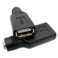 Adaptador de Conector de Jack Hembra de CC 5.5*2.1mm a Jack Hembra USB A