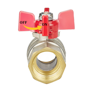 Tmok RTS DN20 3/4 "inch BƯỚM CÁNH xử lý đầy đủ cổng nickle mạ Brass van bi cho nước dầu khí - Product Image 3