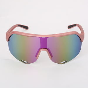 Men's Half Rim Shield Sports Sunglasses Mirror Lenses 100% UV Protection Outdoor Cycling Use - Product Image 2