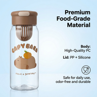 Bouteille d'eau en polycarbonate PC de 700 ml, qualité alimentaire, anti-fuite, portable, pour étudiants, activités de plein air, gym, camping, randonnée, cyclisme