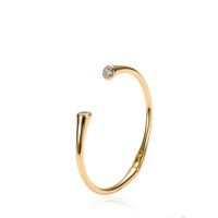 2026 Ensemble de luxe léger haut de gamme, bague et bracelet à micro-pavé de diamants ronds doubles, design de niche polyvalent et minimaliste