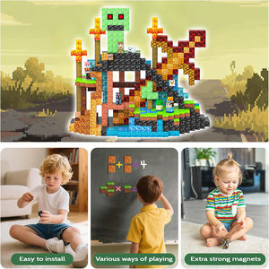 100 pièces <span class=keywords><strong>de</strong></span> blocs <span class=keywords><strong>de</strong></span> <span class=keywords><strong>construction</strong></span> magnétiques en plastique, ensemble <span class=keywords><strong>de</strong></span> cubes empilables <span class=keywords><strong>de</strong></span> 2 cm, certifiés sûrs pour les adolescents, les adultes, les garçons et les filles, pour le développement - Product Image 2