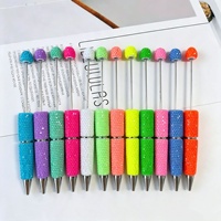 Stylo entièrement incrusté de paillettes fluorescentes lumineuses, révélateur par lumière UV et fonction rotative, cadeau DIY exquis