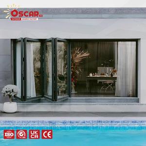 Cloison de séparation mobile élégante et minimaliste en alliage métallique, idéale pour cuisine, penthouse, maison de plage, porte pliante - Product Image 1