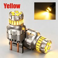 2 ampoules LED T20 7443 T10 rouges W21/5W 7440 W21W pour feux arrière, feux de freinage, feux de recul, 6500K blanc super lumineux 12V