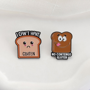 No Tengo gluten esmalte Pin pan tostado I Ca no tiene gluten broches solapa mochila insignia moda divertida joyería regalos amigos - Product Image 3