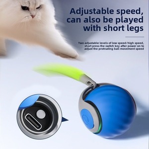 Juguete Interactivo para Mascotas con Envío Gratuito, Pelota Rodante Activa para Entrenamiento en Interiores, Pelota Eléctrica Inteligente con Movilidad Automática para Gatos - Product Image 1
