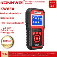 Escáner de Diagnóstico de Automóviles OBD2/E-OBD Rojo KW850, Herramienta de Diagnóstico de Fallas, Éxito de Ventas Transfronterizo