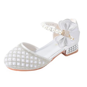 Sandali con <span class=keywords><strong>Tacco</strong></span> Alto da Principessa con Cristalli per Bambine, Chiusura in Velcro, <span class=keywords><strong>Scarpe</strong></span> per Bambini per Spettacoli di Pianoforte, Collezione Primavera - Product Image 5