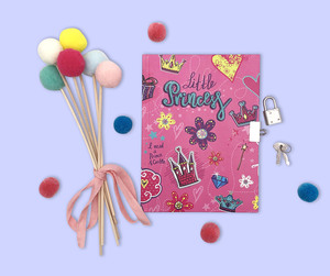 Carnets roses avec serrure et clé, journal secret mignon verrouillable pour filles et enfants - Product Image 3