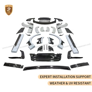 Kit carrosserie large en fibre de carbone style MSY pour Range <span class=keywords><strong>Rover</strong></span> <span class=keywords><strong>Sport</strong></span> 2018-2022, avec lèvre avant, diffuseur arrière et extensions d'ailes, pour mise à niveau SVR Facelift - Product Image 3