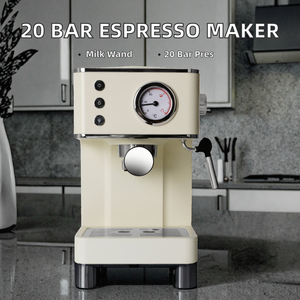 Electric Espresso <b>Machine</b> 20 Bar High Pressure Semi-<b>Automatic</b> Aluminum Milk Frother Steam Wand Cappuccino Latte Volume Household - Product Image 2