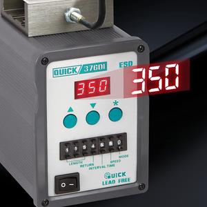 เครื่องจ่ายน้ำยาบัดกรีดิจิตอล Quick 376Di 110V-240V สถานีบัดกรีความถี่สูงแบบแมนนวล ปราศจากสารตะกั่ว - Product Image 1