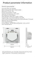 Interrupteur intelligent WiFi Tuya, panneau de commande sans fil intelligent pour la maison, commande vocale Alexa, interrupteur mural tactile en verre