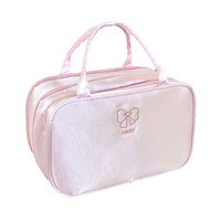Sac de rangement portable pour cosmétiques à trois compartiments grande capacité pour femme, nouveau modèle 2026