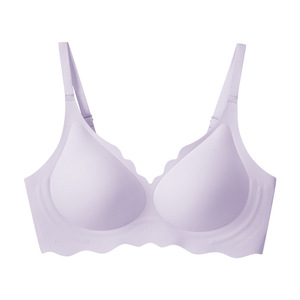 Gu R Rao Jelly Sujetador inalámbrico de nailon sin costuras, tipo lencería, para mujer, de Shantou Guangdong, con copas fijas, push-up para busto pequeño y cierre trasero - Product Image 5