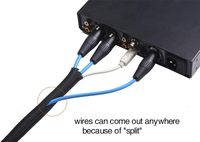 Protector de Cable de 25 pies-1/4 pulgadas, tubo de telar de alambre, manga negra, funda dividida para Cable de alimentación USB, Cable de Audio y vídeo