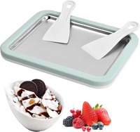 Weinishaoyao Machine à glace roulée DIY en acier inoxydable, plaque froide métallique pour yaourt glacé et crème glacée molle, qualité supérieure