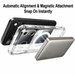 Custodia Protettiva Magnetica Trasparente per <span class=keywords><strong>iPhone</strong></span> 18 17 16 15 Pro Max, Anti-ingiallimento Compatibile con Ricarica Wireless - Product Image 4