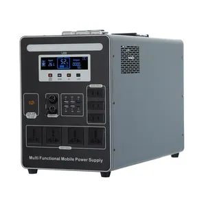 Pembangkit listrik portabel 2000W, Generator daya berkemah luar ruangan dengan fitur DC AC USB 3840Wh bertenaga baterai oleh panel surya