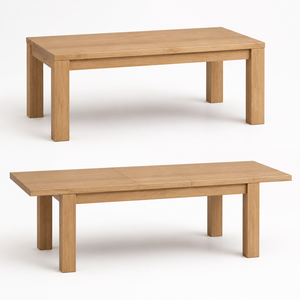 Ensemble de meubles de patio de luxe pour jardin extérieur, ensemble de meubles en teck, table à manger rectangulaire en chêne - Product Image 2