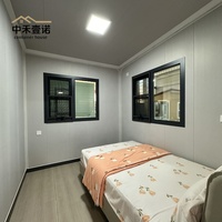 Maisonnette mobile ignifugée de 20 pieds, modèle de luxe, avec toilettes, salle de bain et cuisine, design ferme, pour extérieur, directement de l'usine