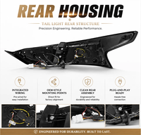 Feux arrière LED RGB fumés améliorés, réglables par application, clignotants séquentiels multicolores, pour Nissan Teana Altima