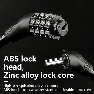 <span class=keywords><strong>Candado</strong></span> de Combinación Portátil de 4 Dígitos Antirrobo para Bicicleta, Accesorio de Seguridad con Cadena para Bicicletas de Montaña y Carretera - Product Image 6