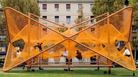 Équipement d'escalade sur corde en forme de pyramide pour enfants, parc d'aventure, parc de trampolines extérieur, parc de loisirs, certifié CE, matériau en nylon
