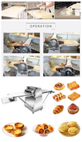 Une petite taille de comptoir compact 110v utilisé pâtisserie machine rouleau fondant table electic-doigh pâte laminoir de table à vendre