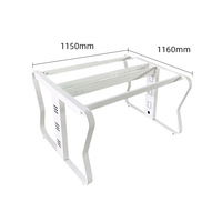 Supports papillon blancs de plusieurs tailles pour mobilier de bureau, accessoires de cadre en acier, pieds et supports de table de conférence