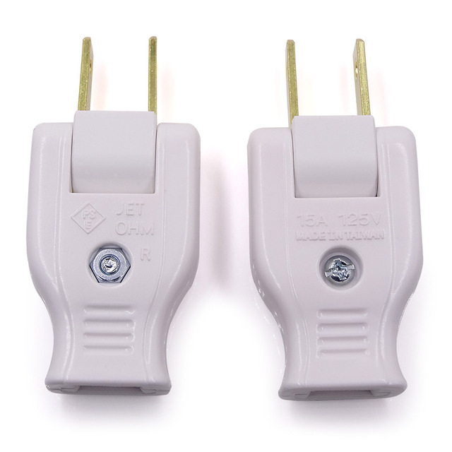 Japan PSE Certified Assembled Power Plug 180 Degree Rotate Household Wiring Connector 2 Pin Plug Accessories