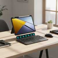 Compatible avec Xiaomi POCO Pad X1 11,2 pouces, clavier sans fil détachable antichoc avec pavé tactile intégré
