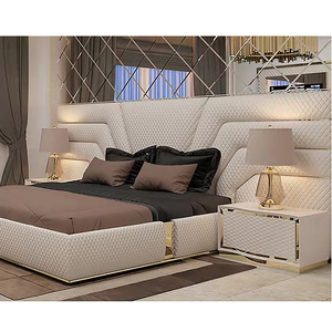Set Camera da <span class=keywords><strong>Letto</strong></span> <span class=keywords><strong>Matrimoniale</strong></span> di Lusso Foshan all'Ingrosso, Completo con Contenitore, Struttura in Legno, Mobili Moderni per la Casa - Product Image 2